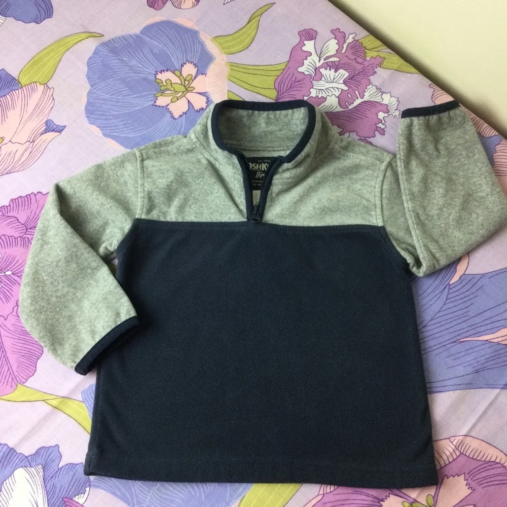 EUC OshKosh Fleece 1/4 Zip Up Sweatshirt Toddler